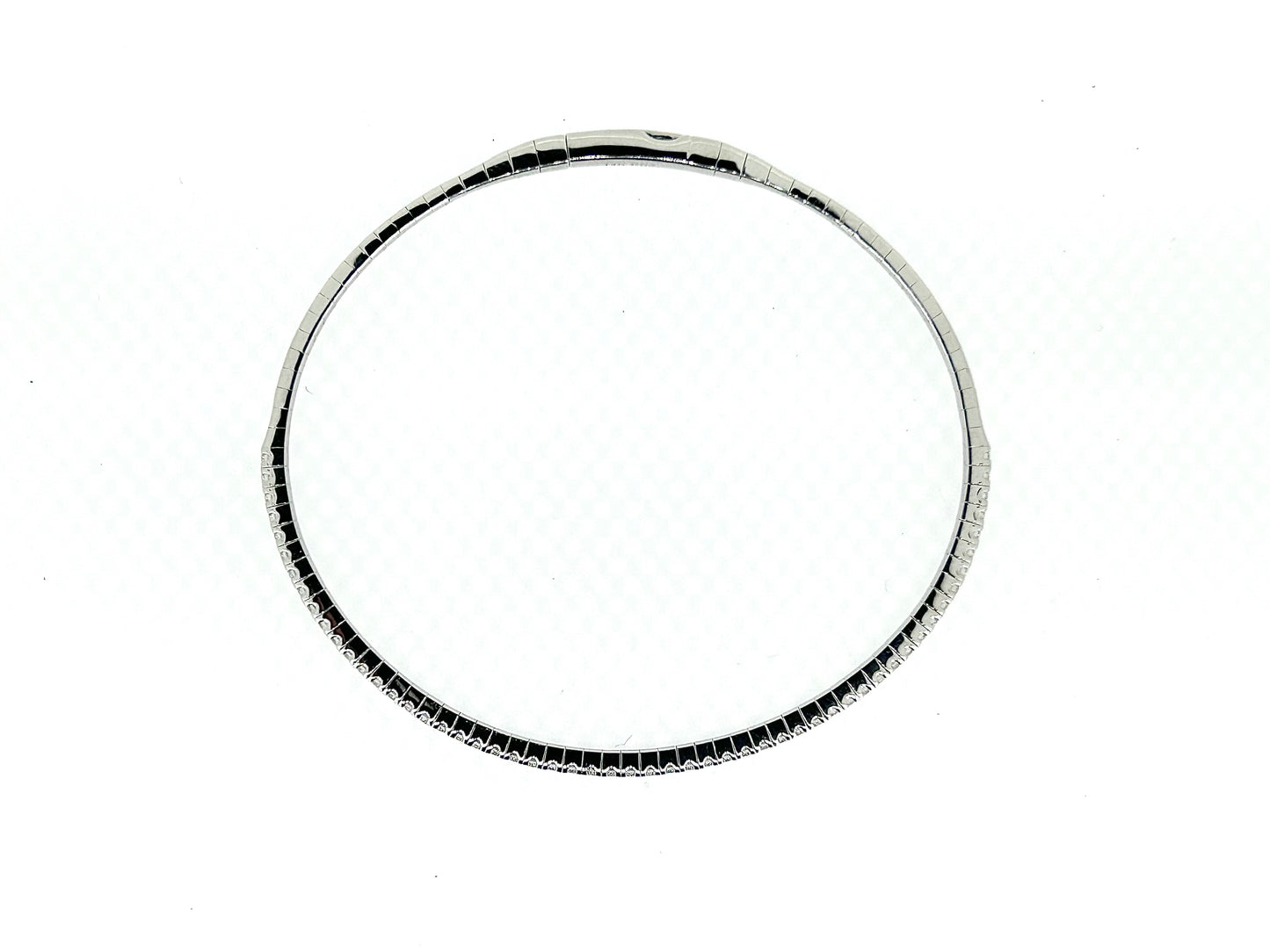Diamond White Gold Half-Eternity Bangle - 0.70 Ct. Tw.